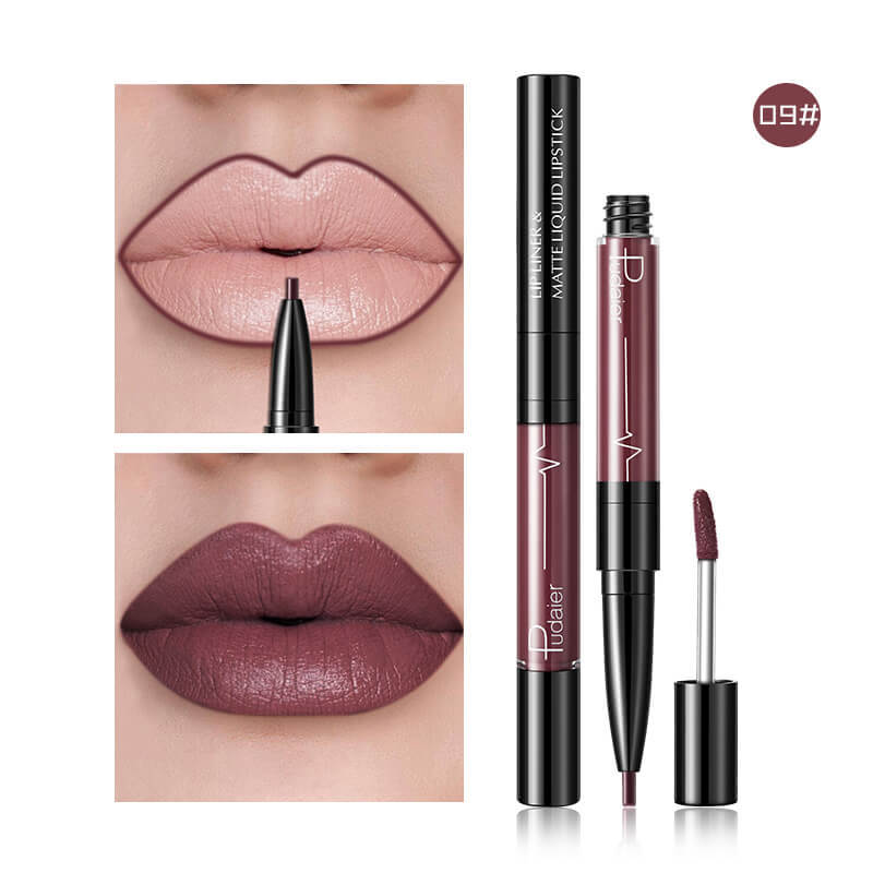 Matte 2 in 1 Lip Gloss Lip Liner