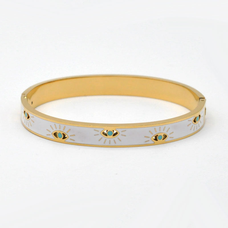 Stainless Steel And Enamel Bracelet