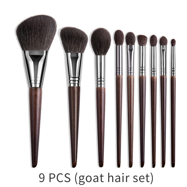 Goat Hair Natural Makeup Brushes Set