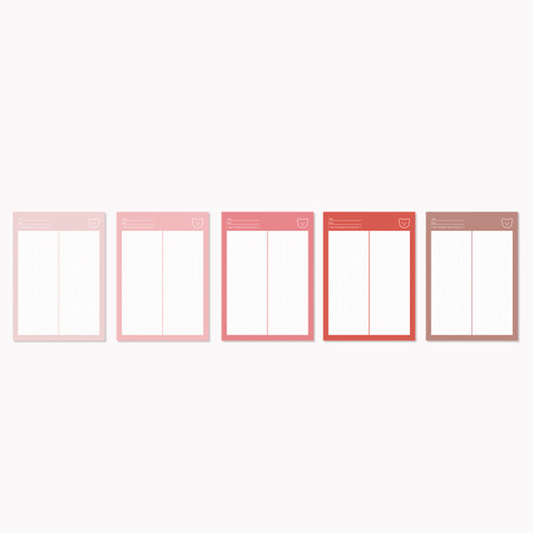 Grid hand account note paper