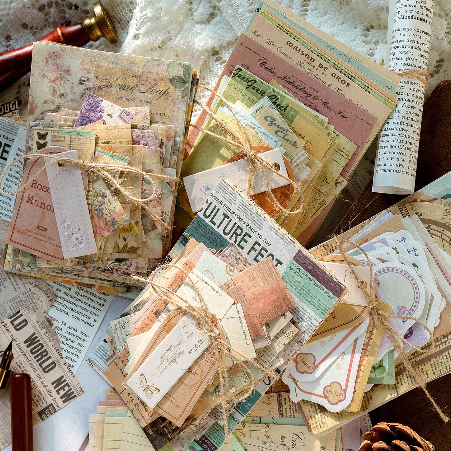 Light Vintage Journal Note Paper