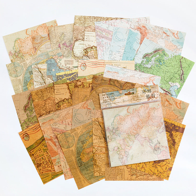 30 Hand Made Retro Note Paper