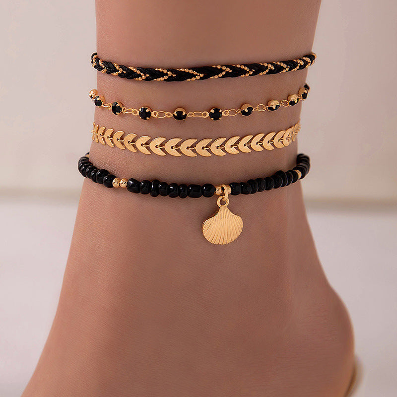 4pcs  Anklet Set