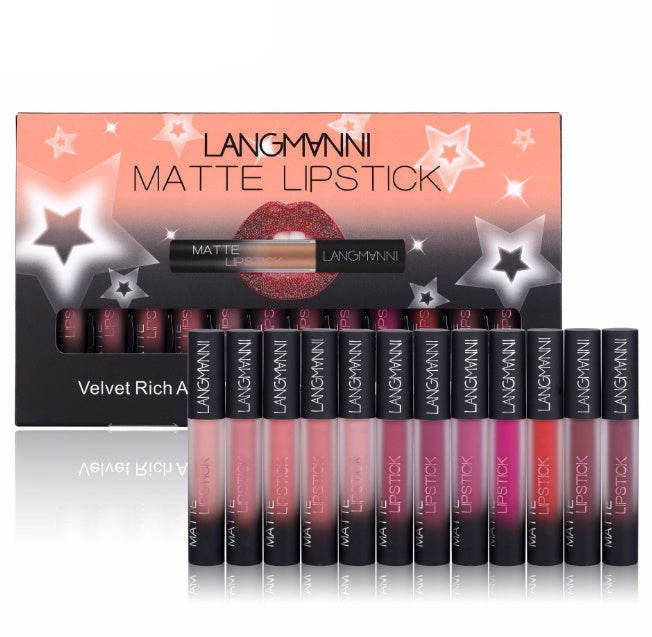 Langmanni Matte Lipstick 12 pcs. Set