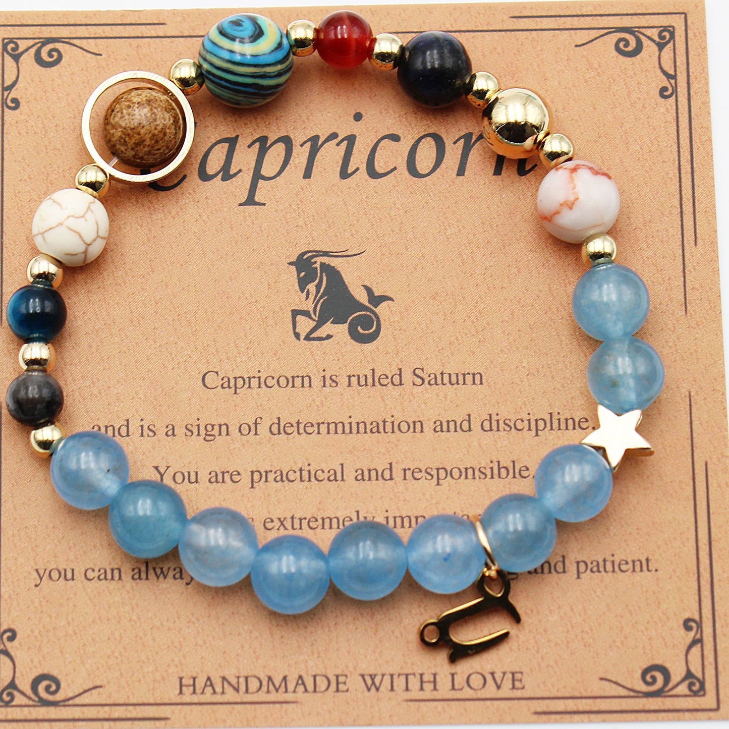 Twelve Constellations Natural Stone Bracelet