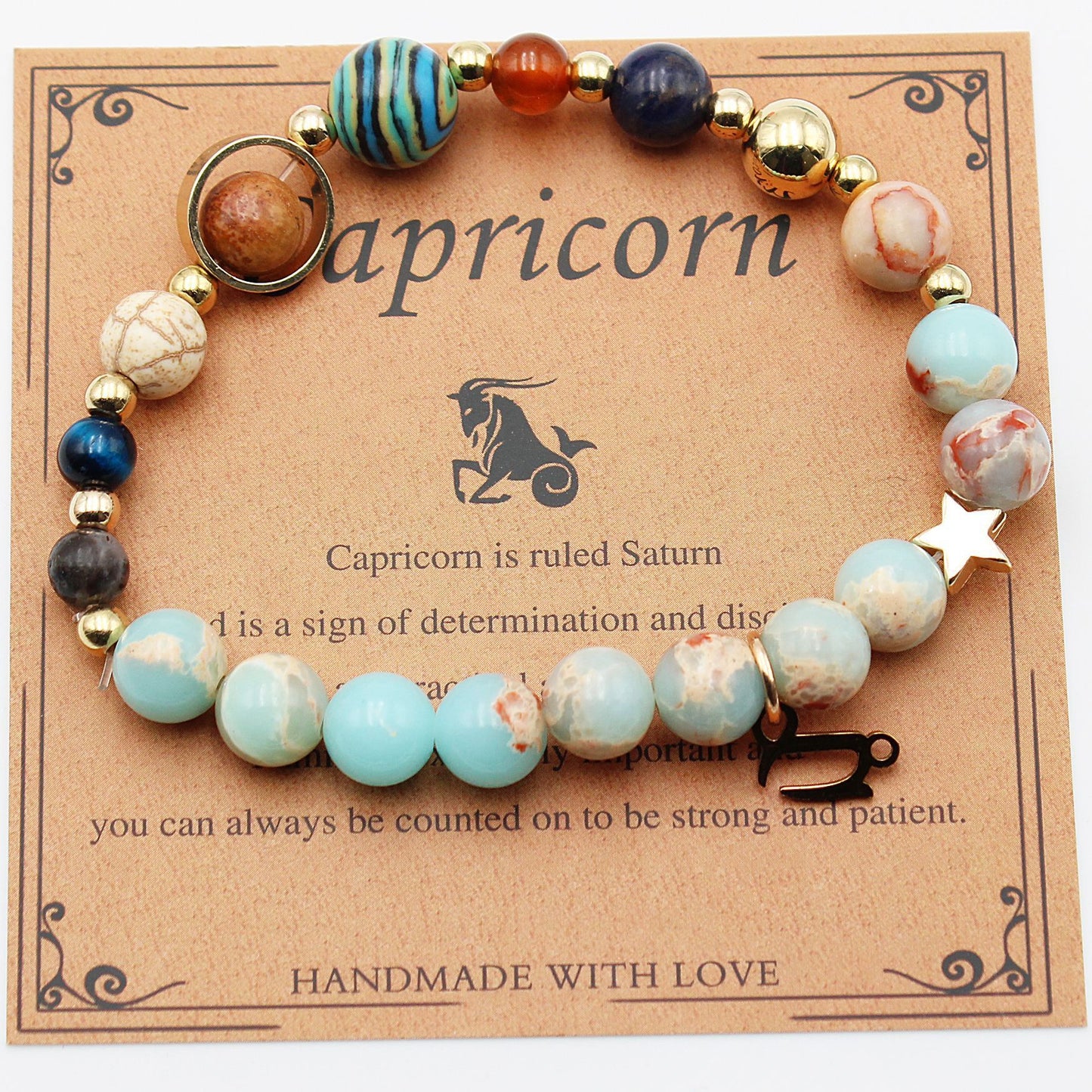Twelve Constellations Natural Stone Bracelet
