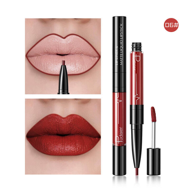 Matte 2 in 1  Lip Gloss Lip Liner