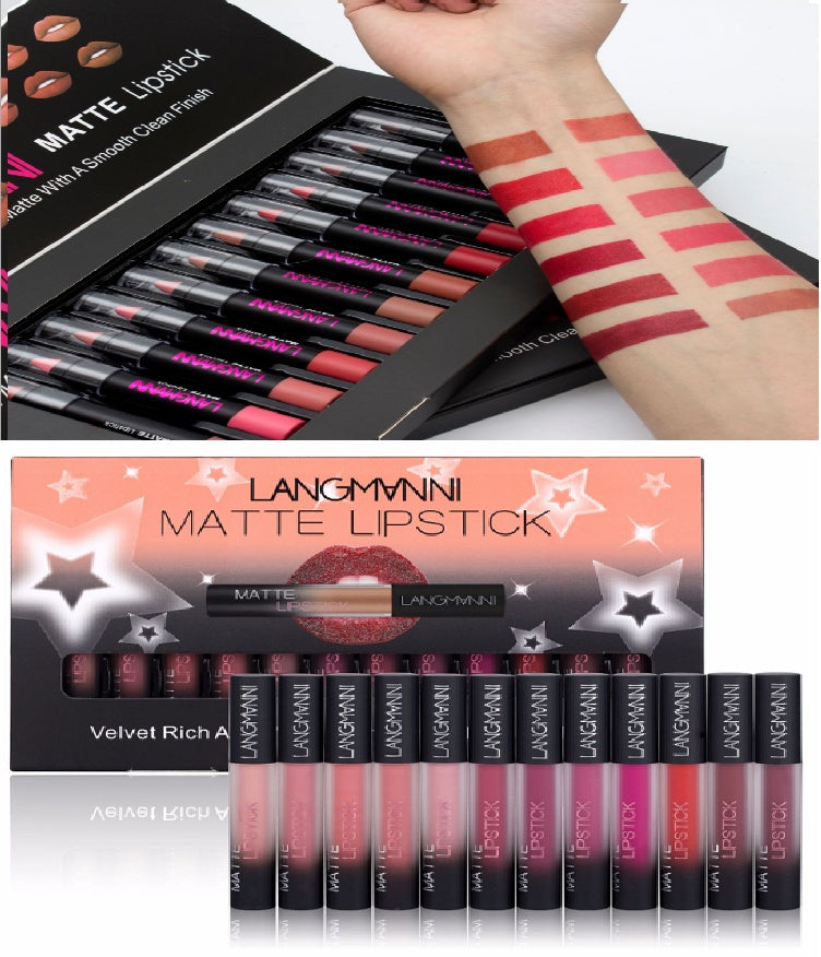 Langmanni Matte Lipstick 12 pcs. Set