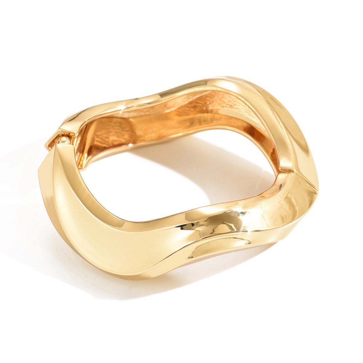 Elegant Sculpted Gold Bracelet