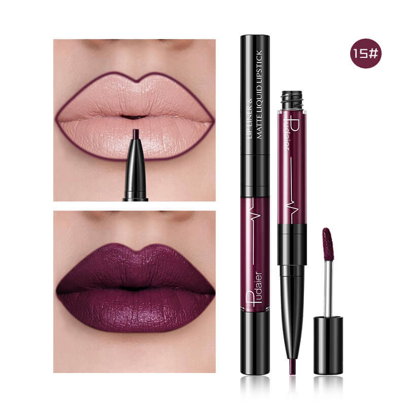 Matte 2 in 1  Lip Gloss Lip Liner