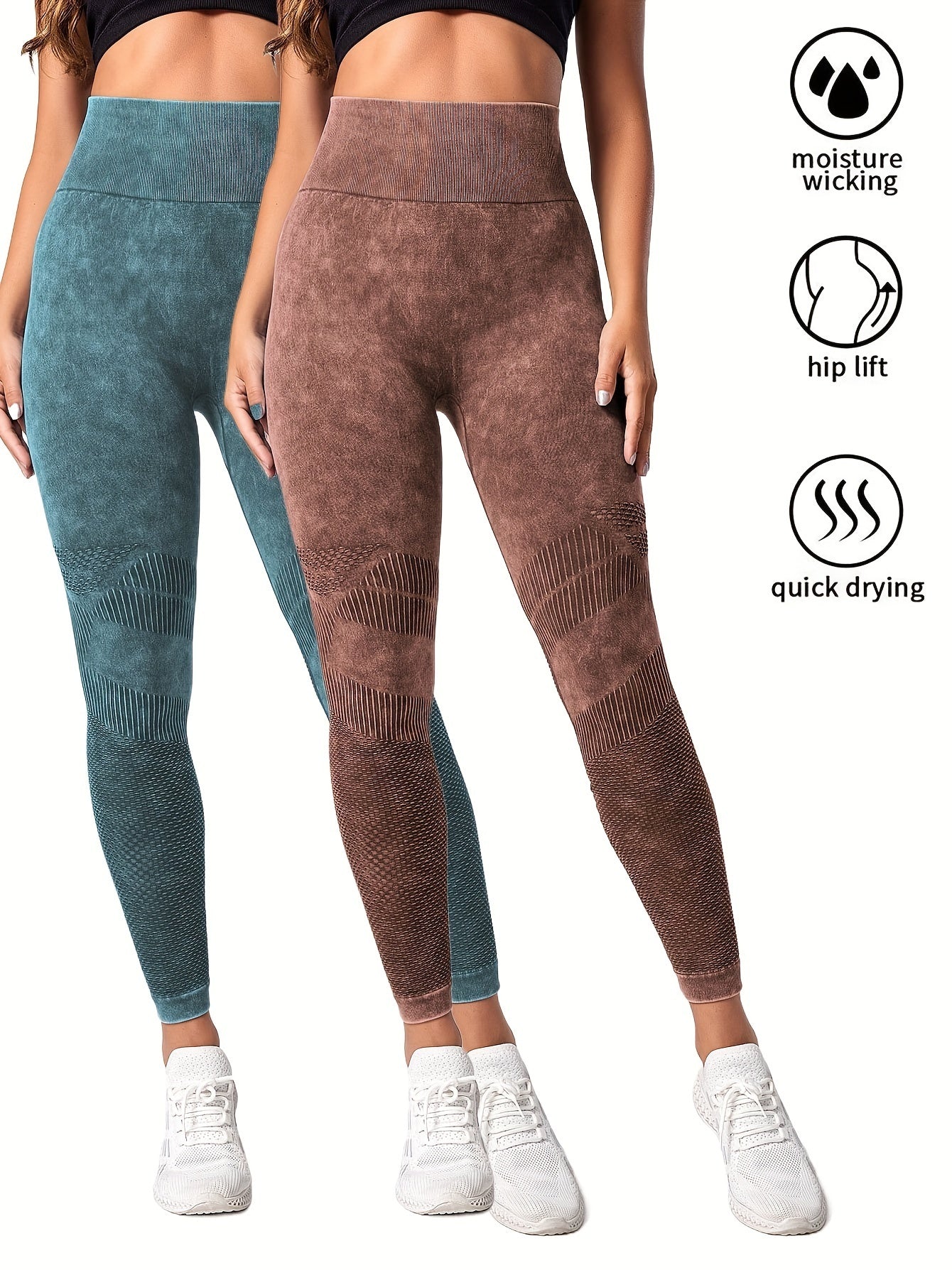 2 Pack Wide Waistband Yoga Pants