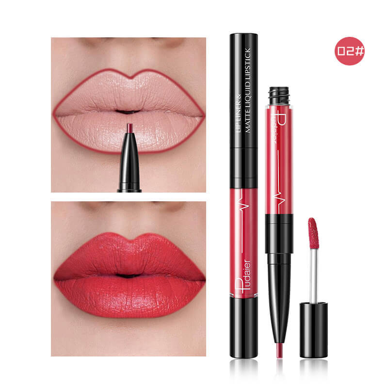 Matte 2 in 1  Lip Gloss Lip Liner