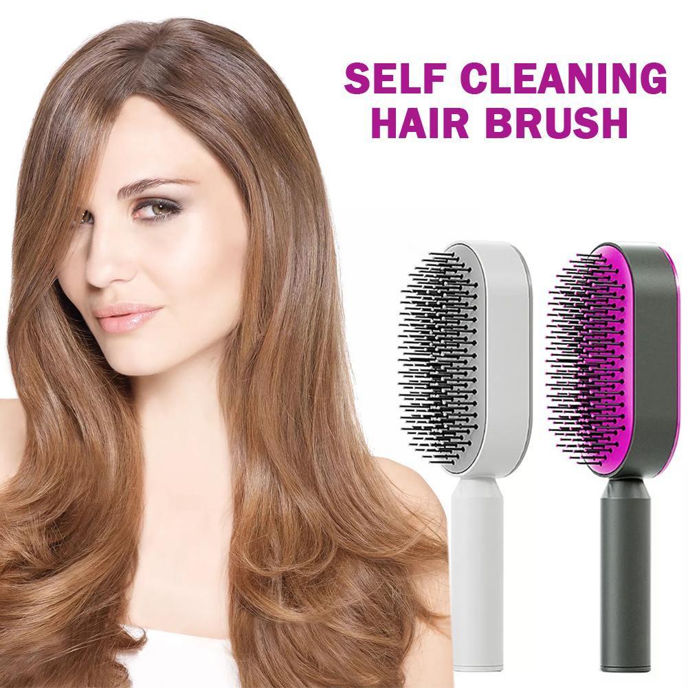 Hair Growth, Massaging, Self-Cleaning Hair Brush