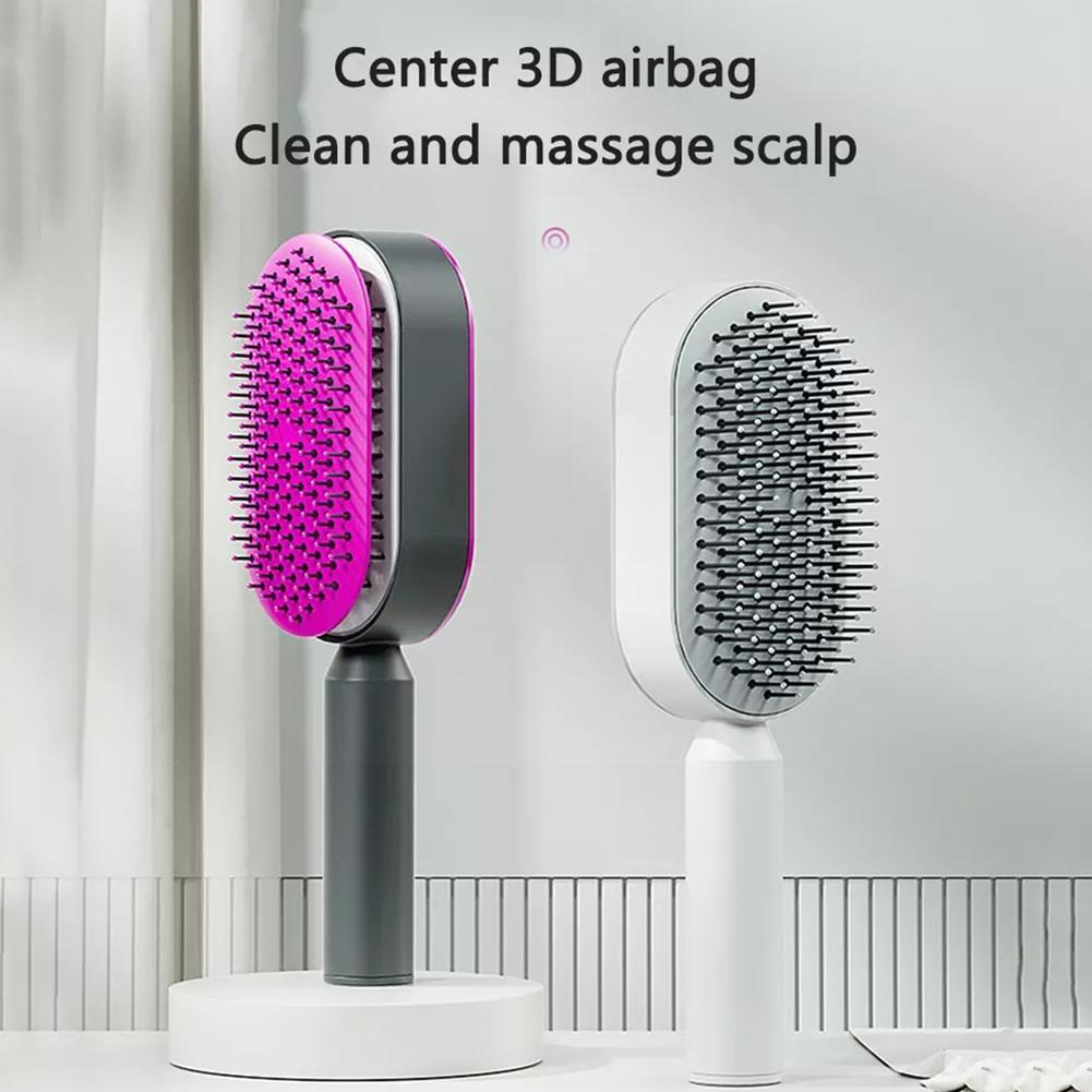Hair Growth, Massaging, Self-Cleaning Hair Brush