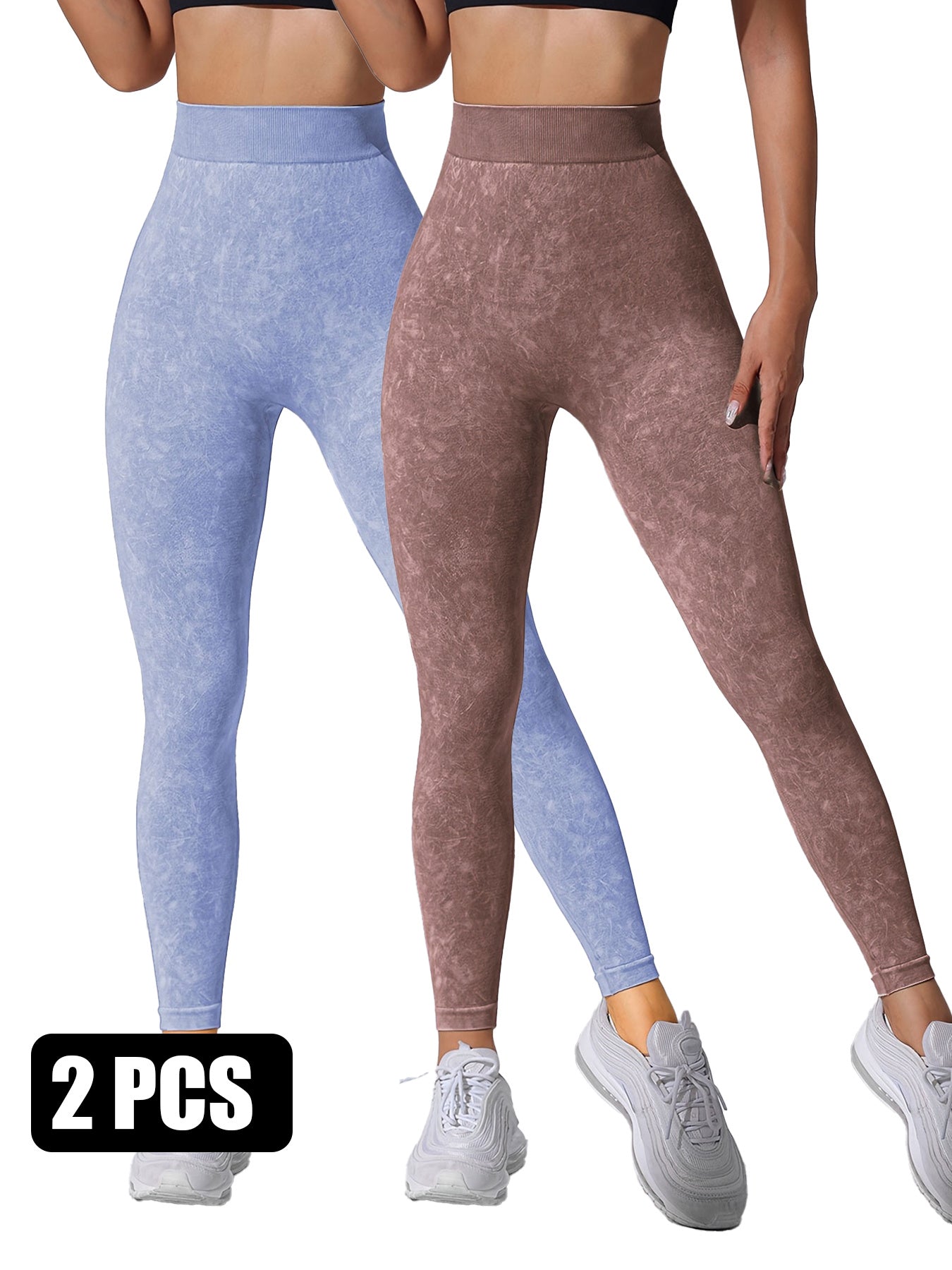 2 Pieces High Waist V Back Yoga Pants