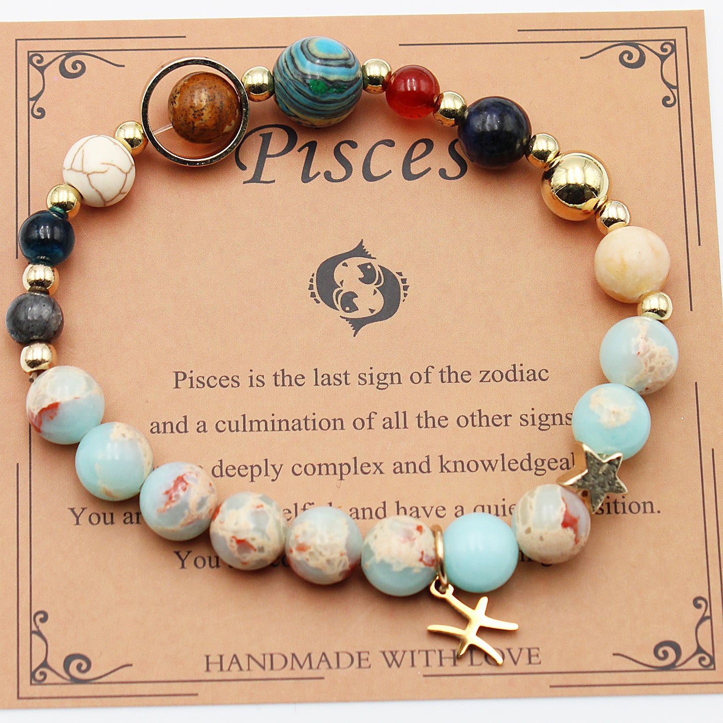 Twelve Constellations Natural Stone Bracelet