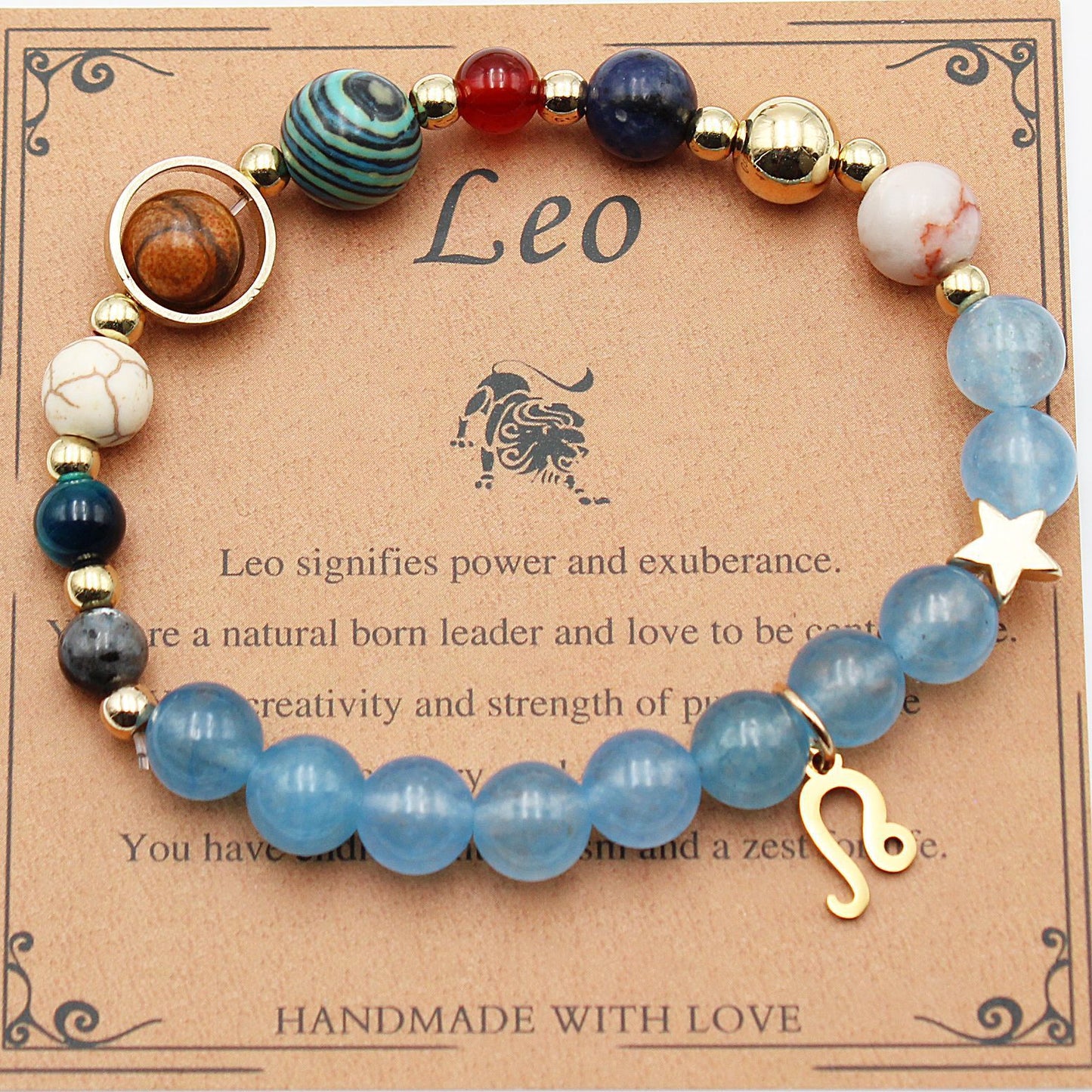 Twelve Constellations Natural Stone Bracelet