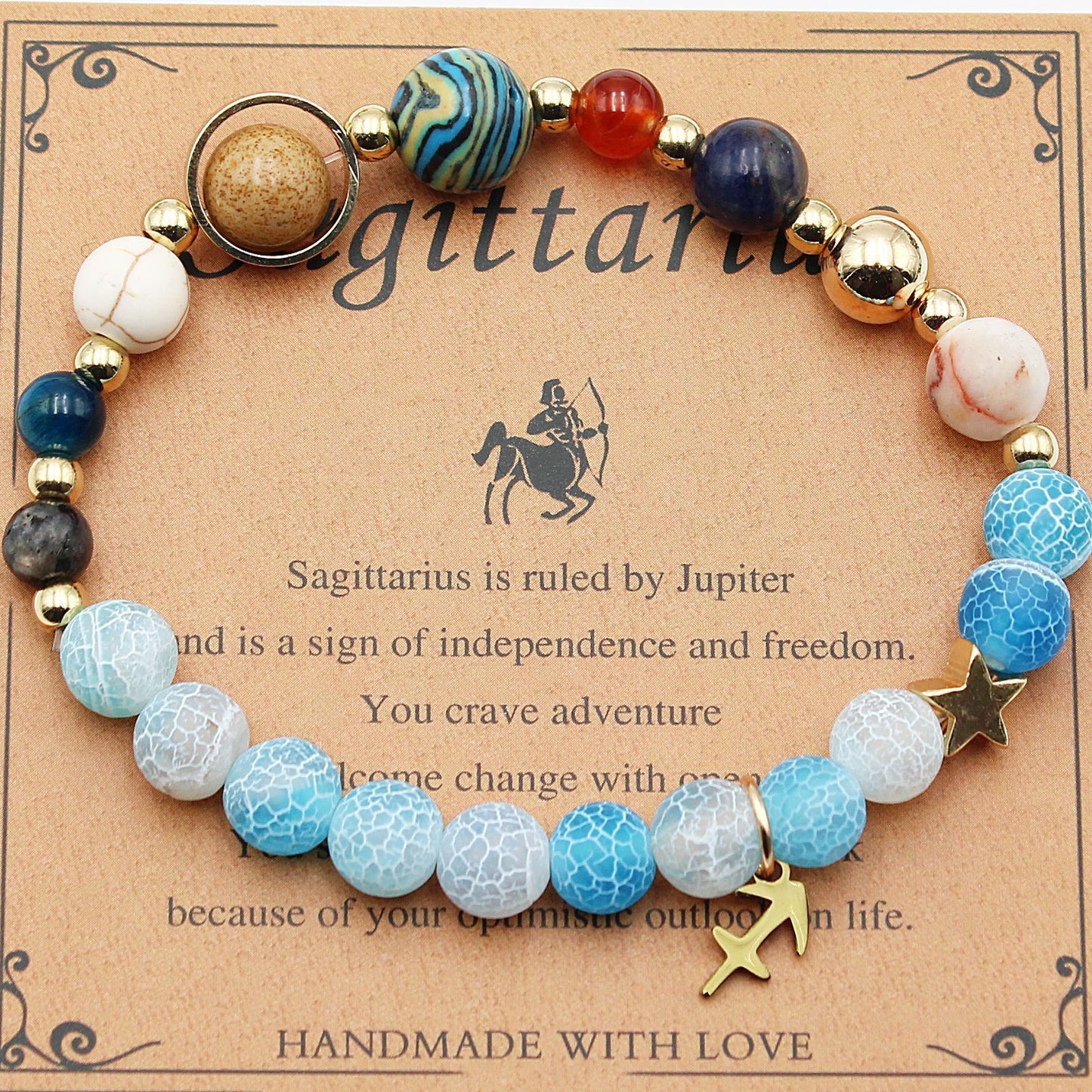 Twelve Constellations Natural Stone Bracelet