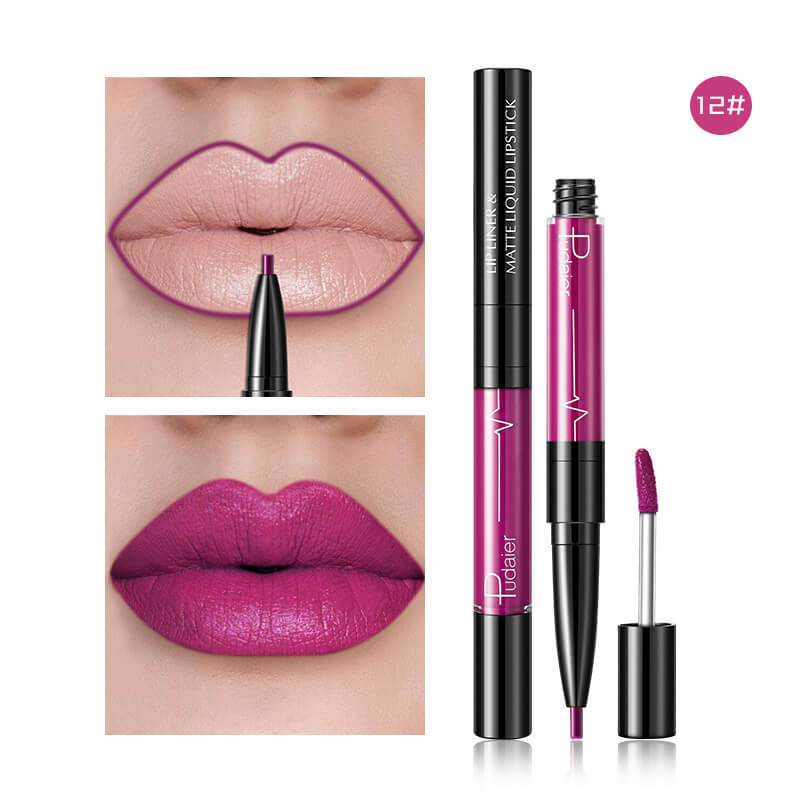 Matte 2 in 1  Lip Gloss Lip Liner