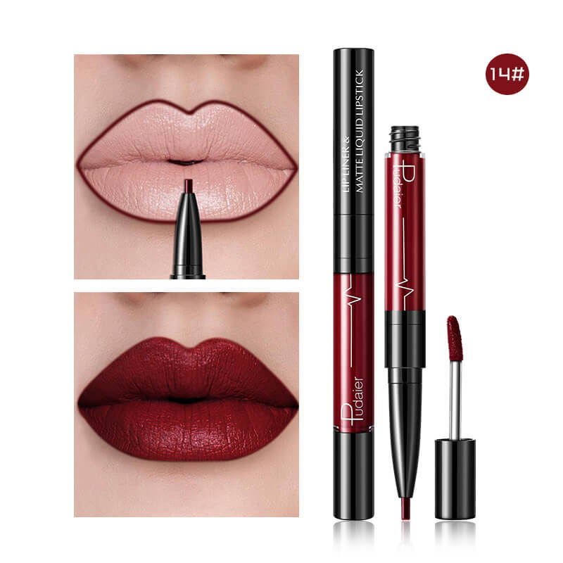 Matte 2 in 1  Lip Gloss Lip Liner
