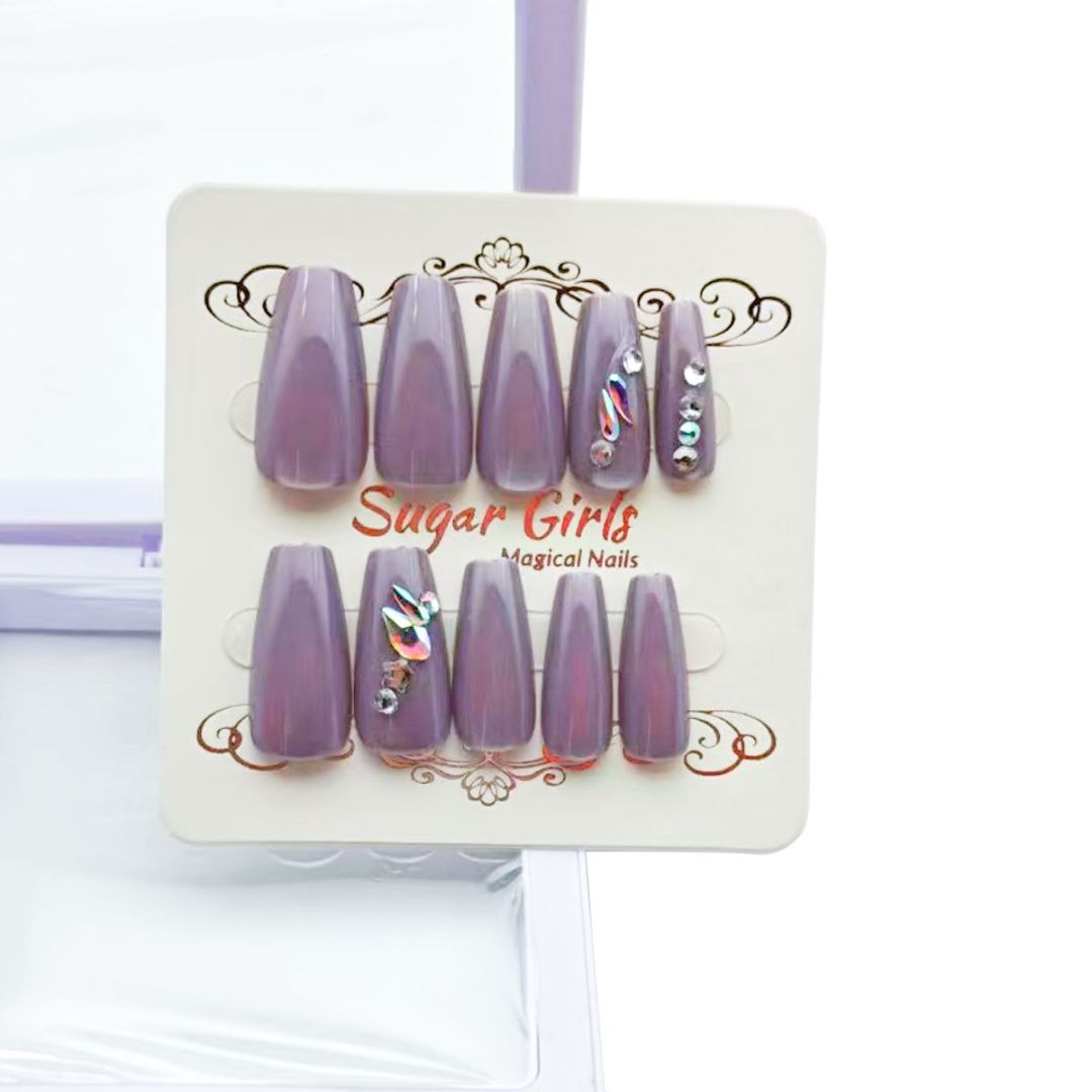 Diamond Nails Brownish-Gray