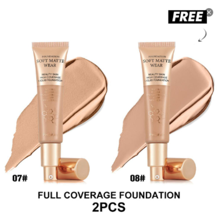 Phofay Full Coverage Liquid Foundation Set