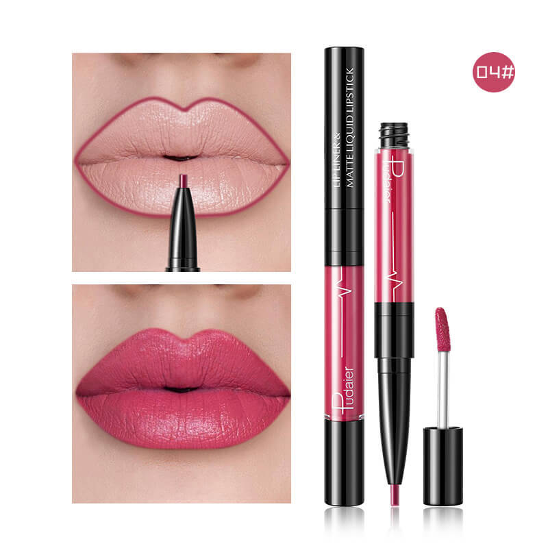Matte 2 in 1  Lip Gloss Lip Liner