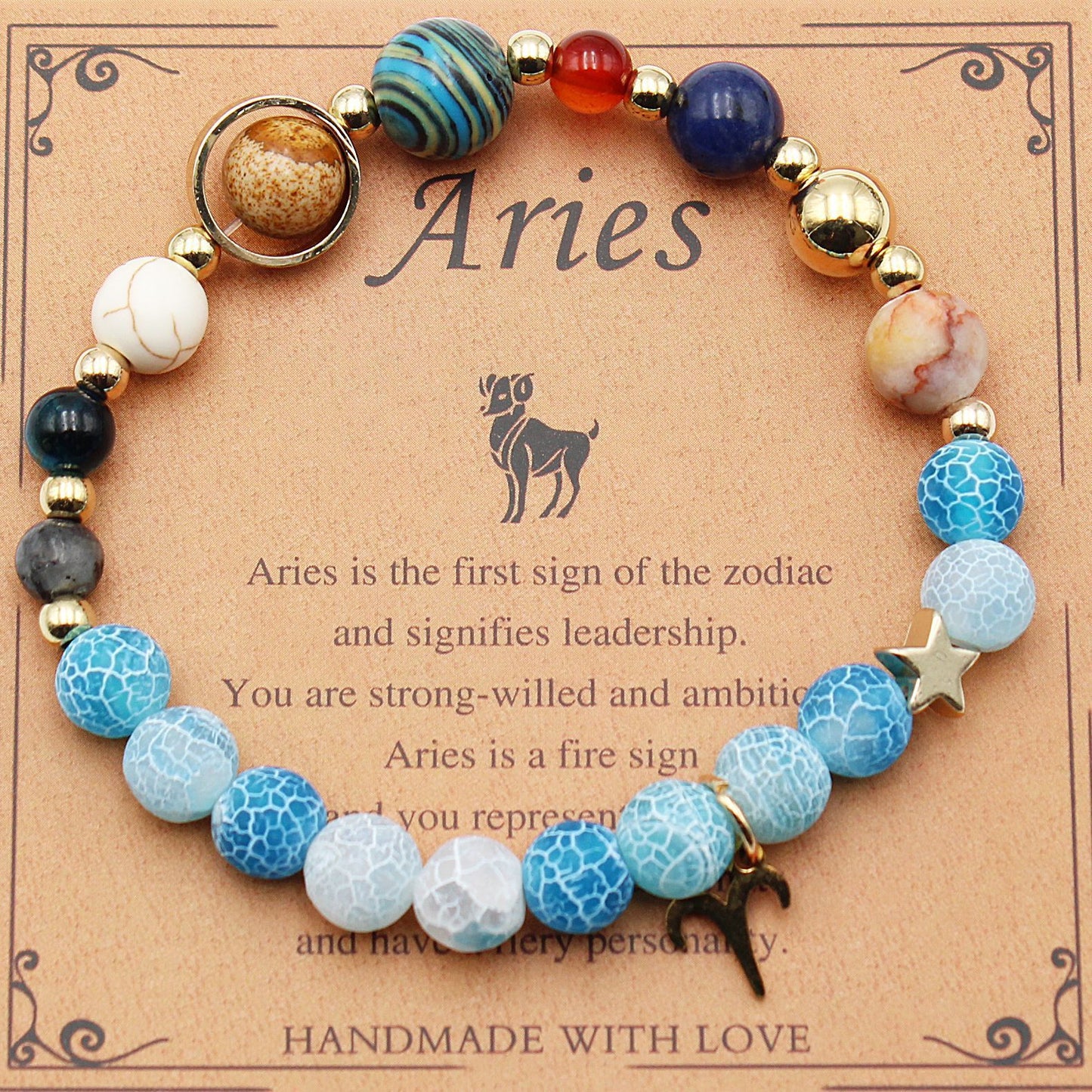 Twelve Constellations Natural Stone Bracelet