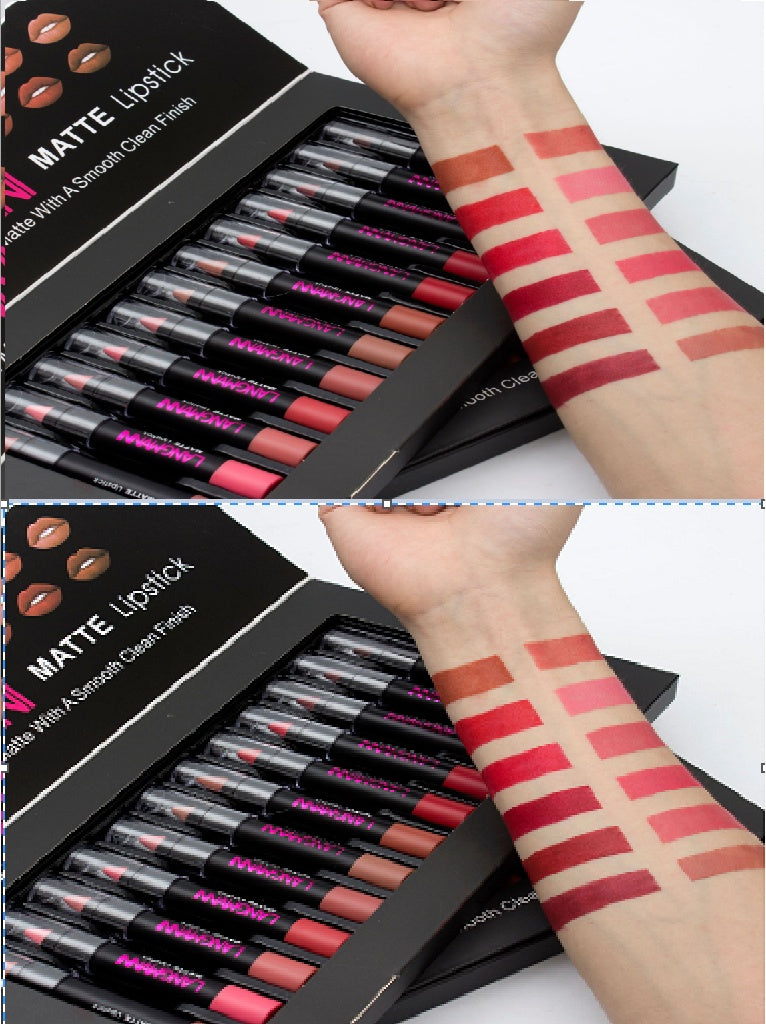 Langmanni Matte Lipstick 12 pcs. Set
