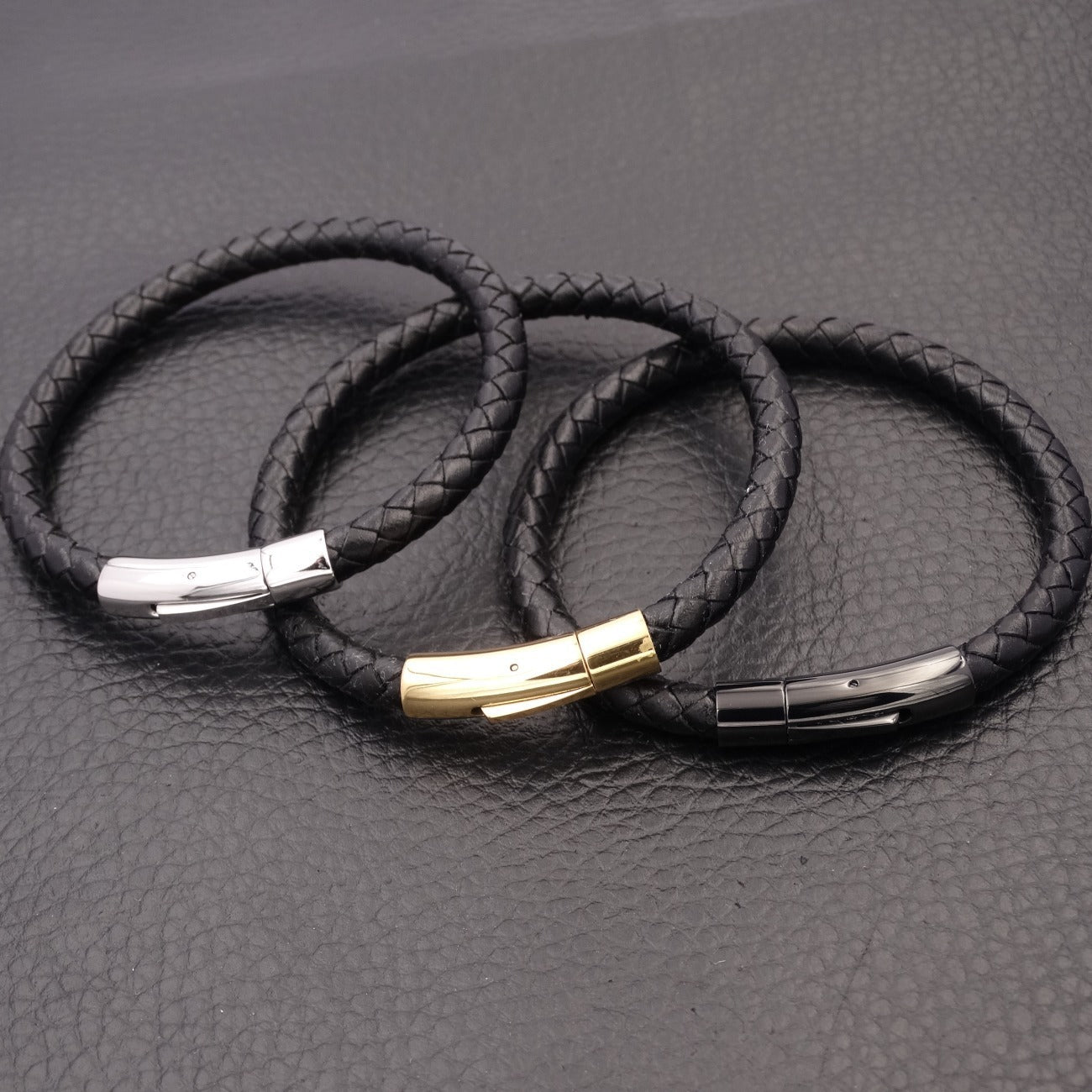 Woven Leather String Men's Bracelet