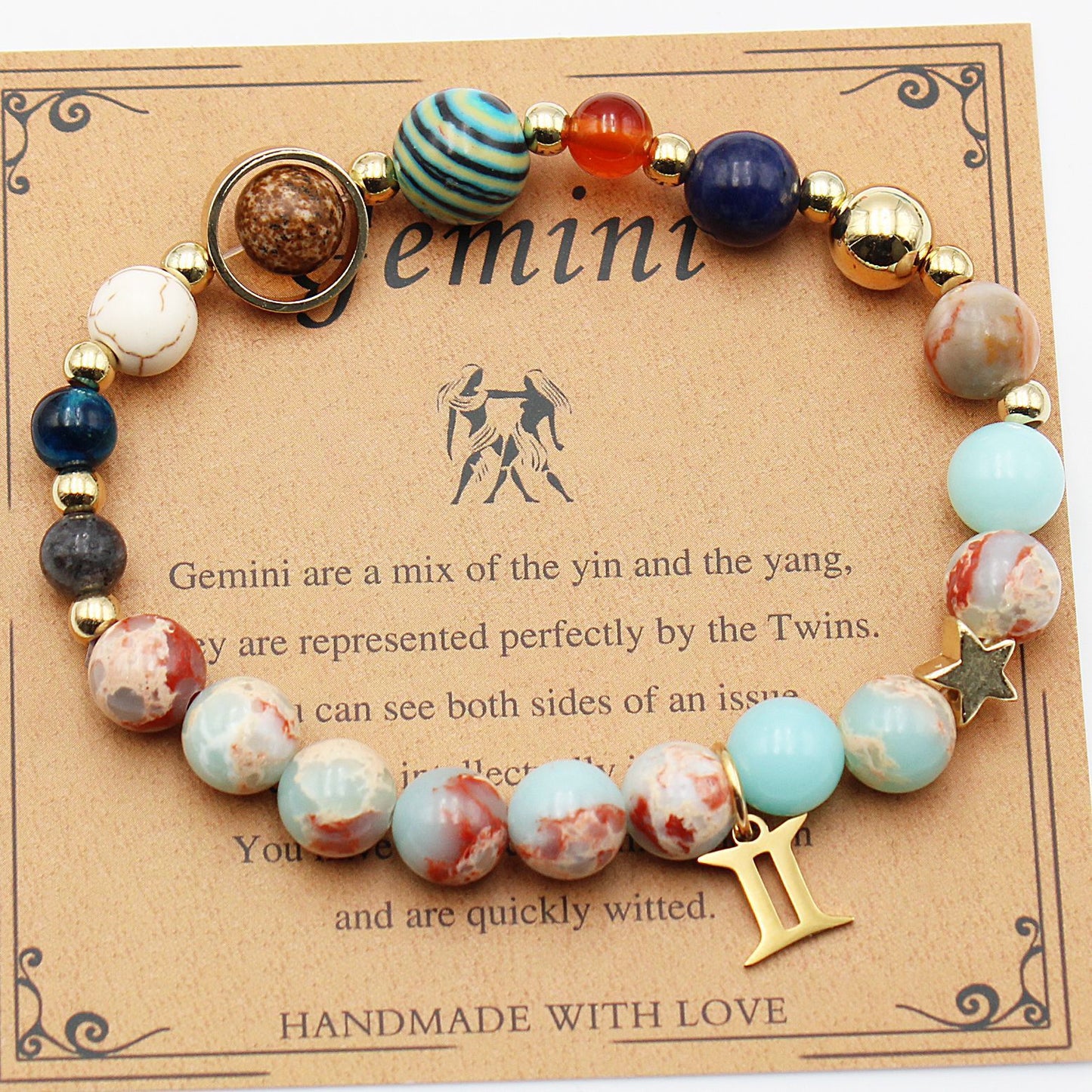 Twelve Constellations Natural Stone Bracelet