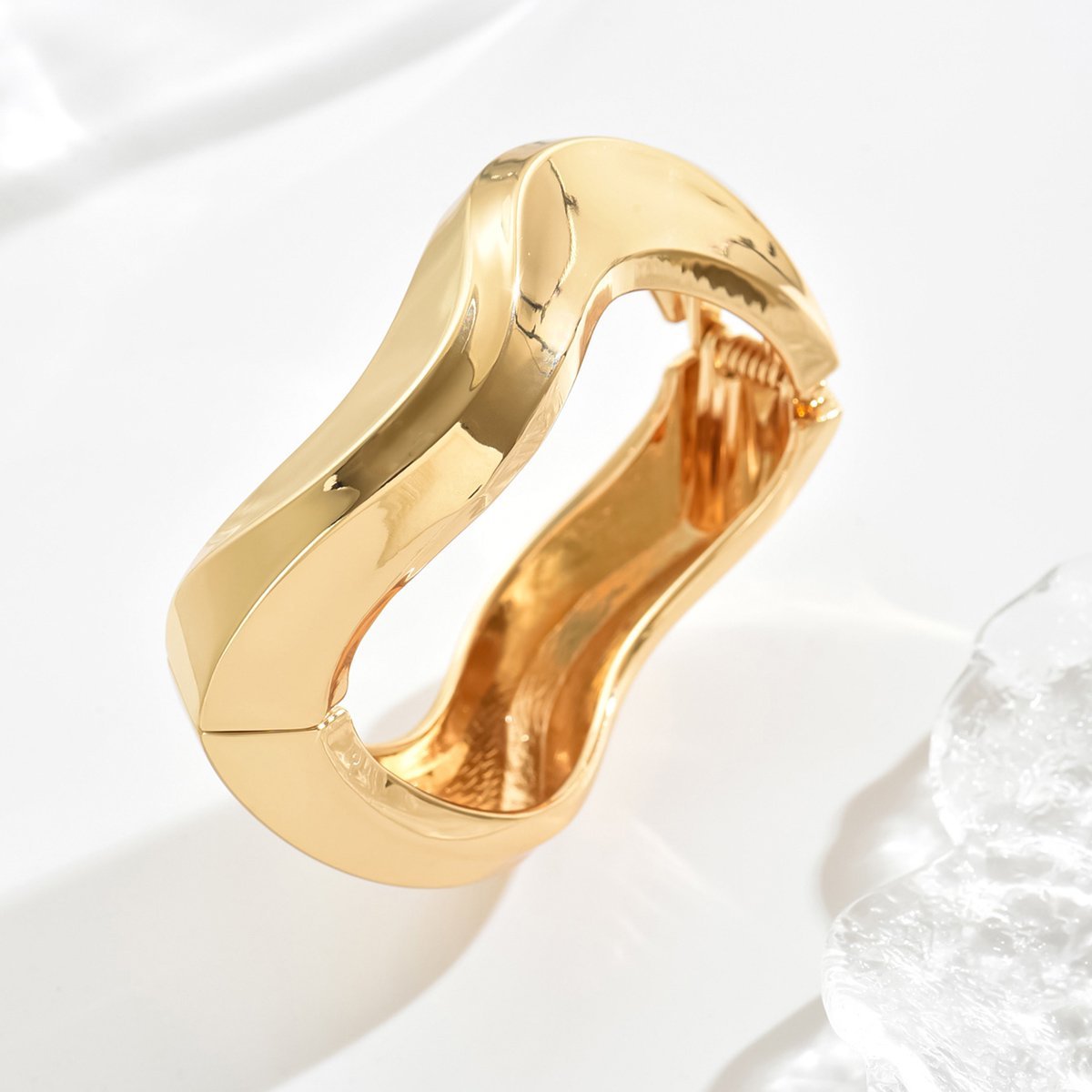 Elegant Sculpted Gold Bracelet