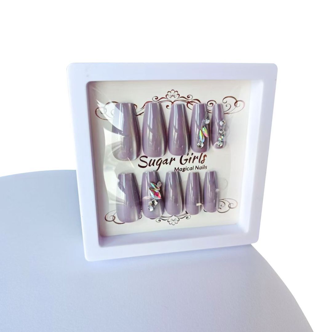 Diamond Nails Brownish-Gray