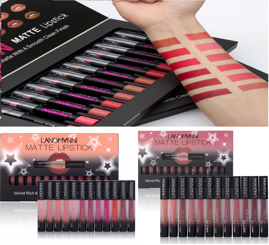Langmanni Matte Lipstick 12 pcs. Set