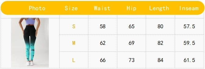 Tie Dye Gradient Color Yoga Pants