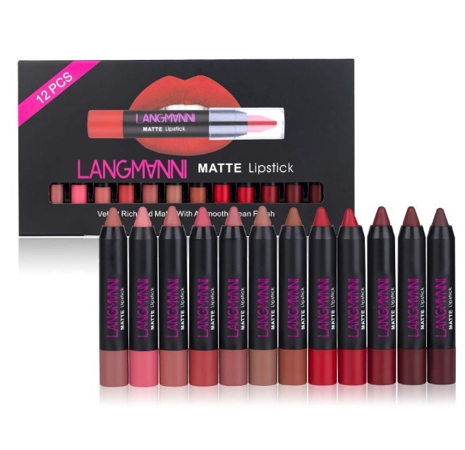 Langmanni Matte Lipstick 12 pcs. Set