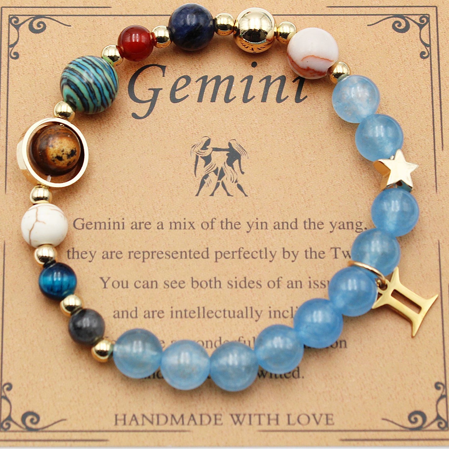 Twelve Constellations Natural Stone Bracelet