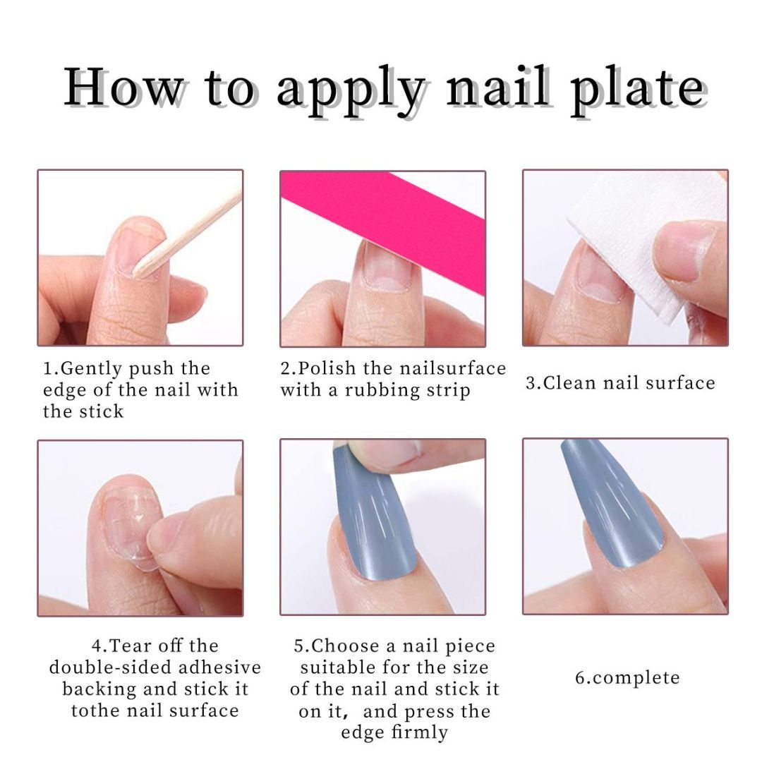 Large Diamond Nails -Blue