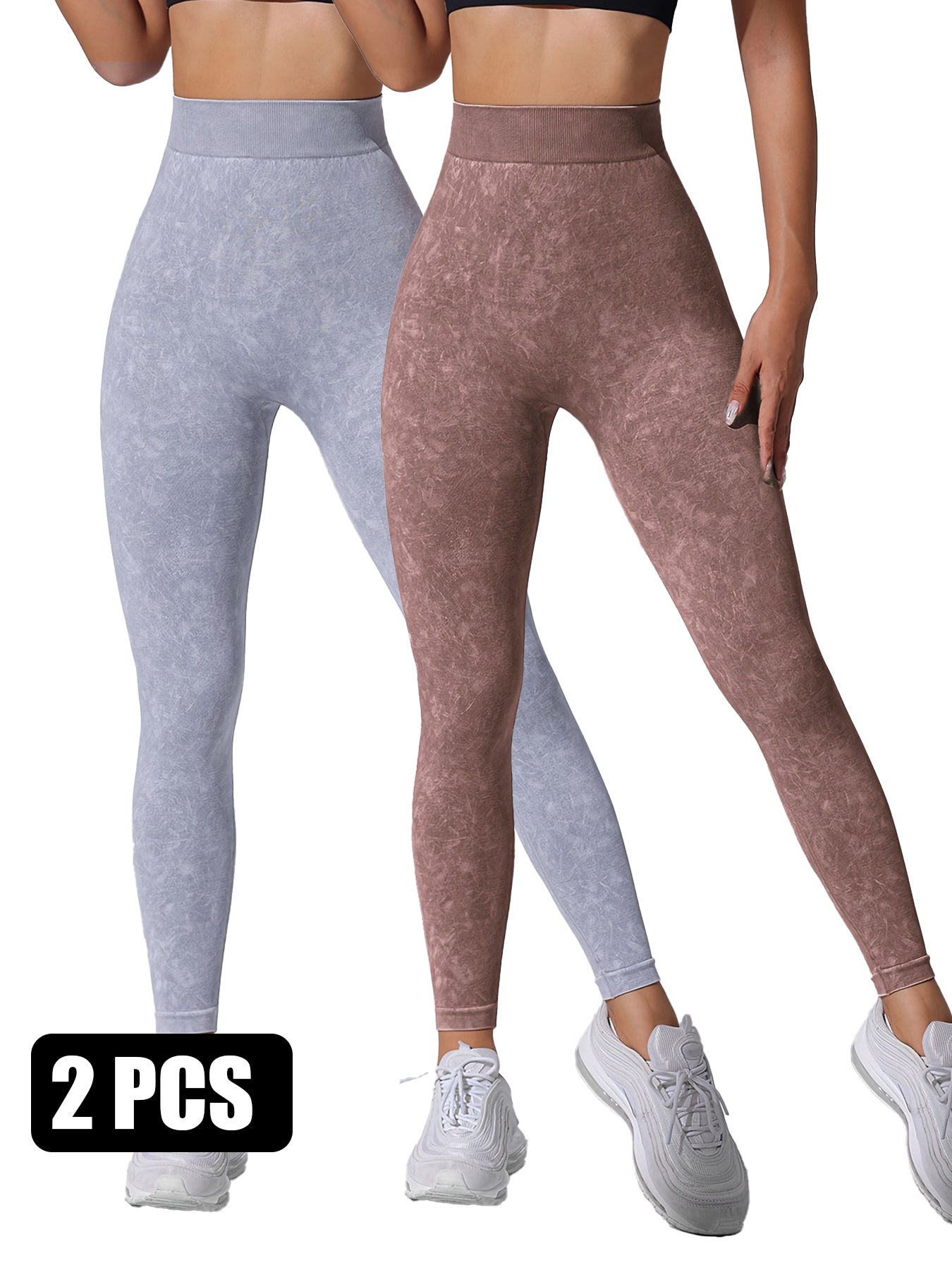 2 Pieces High Waist V Back Yoga Pants