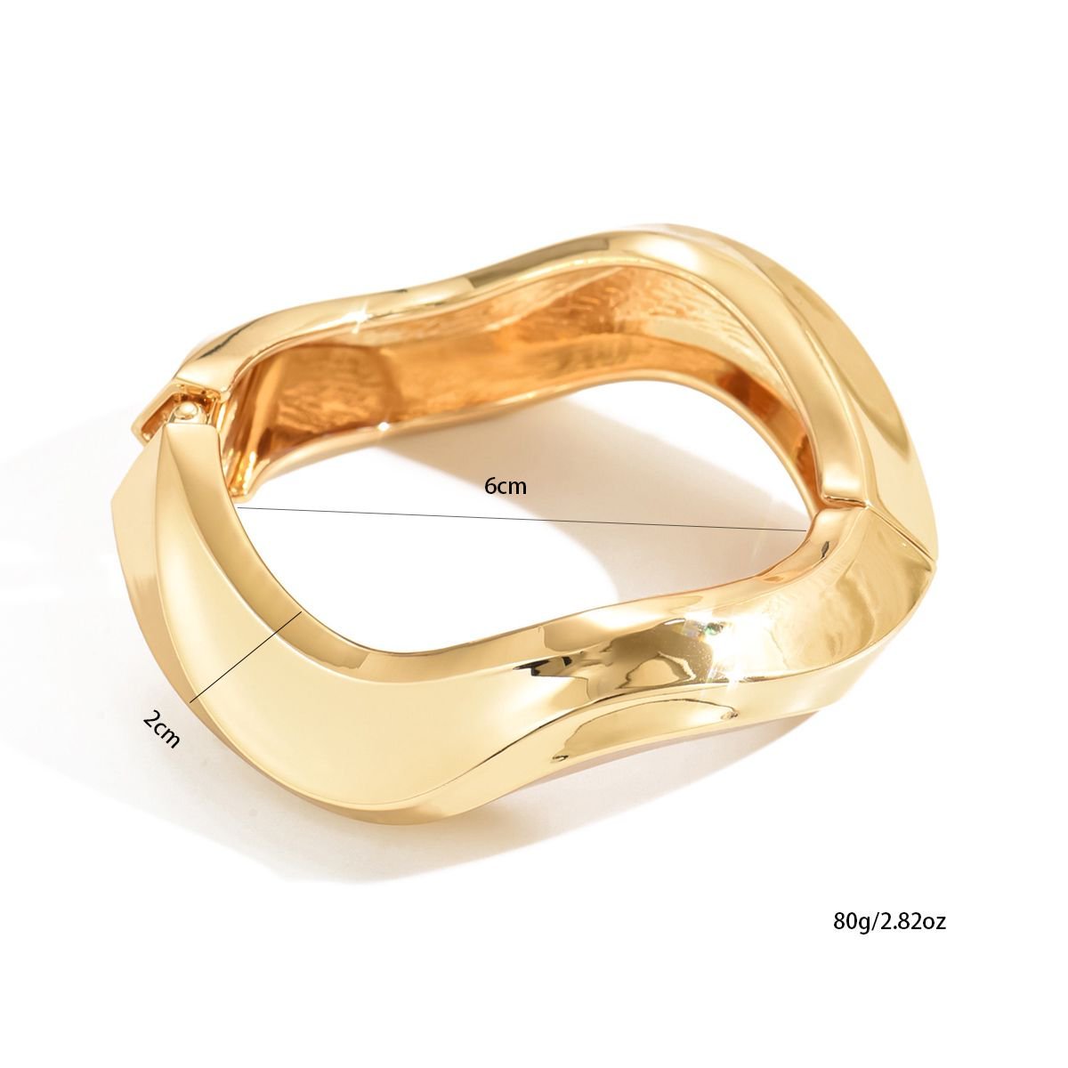 Elegant Sculpted Gold Bracelet