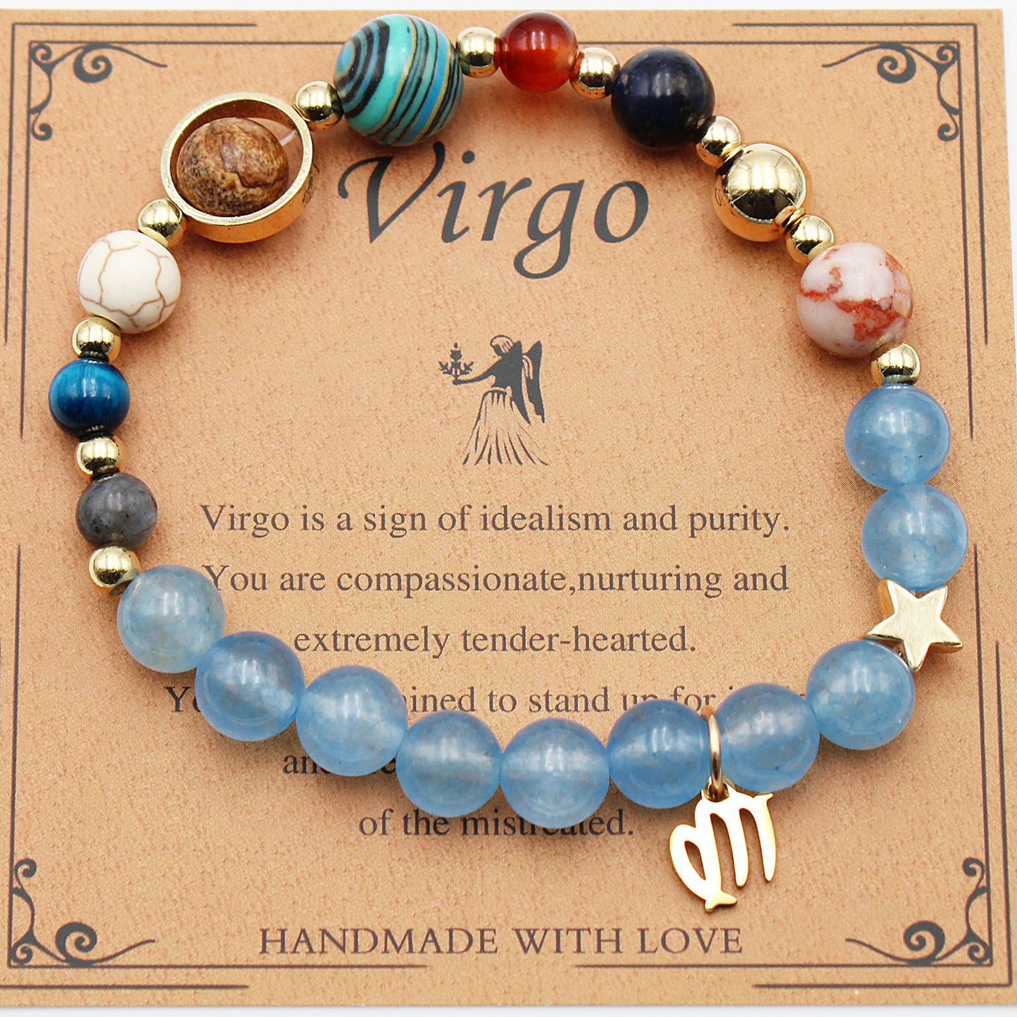 Twelve Constellations Natural Stone Bracelet
