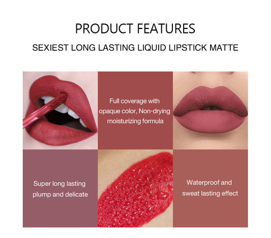 Handaiyan Matte Liquid Lipstick  Set 6 pcs.