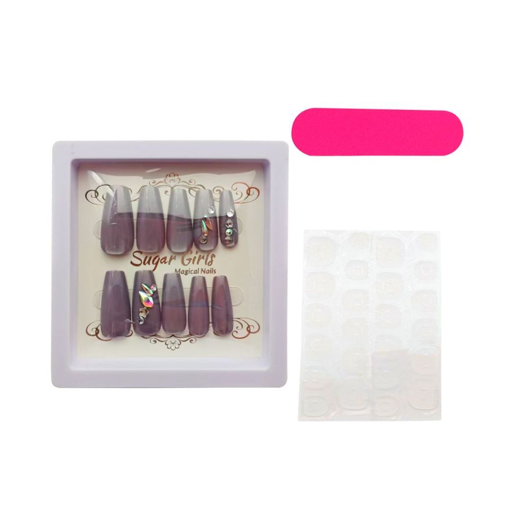 Diamond Nails Brownish-Gray