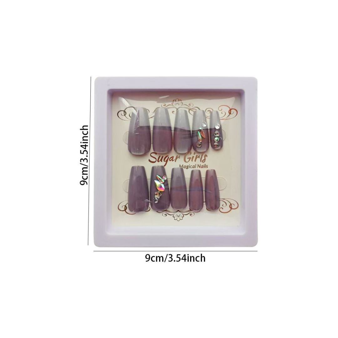 Diamond Nails Brownish-Gray