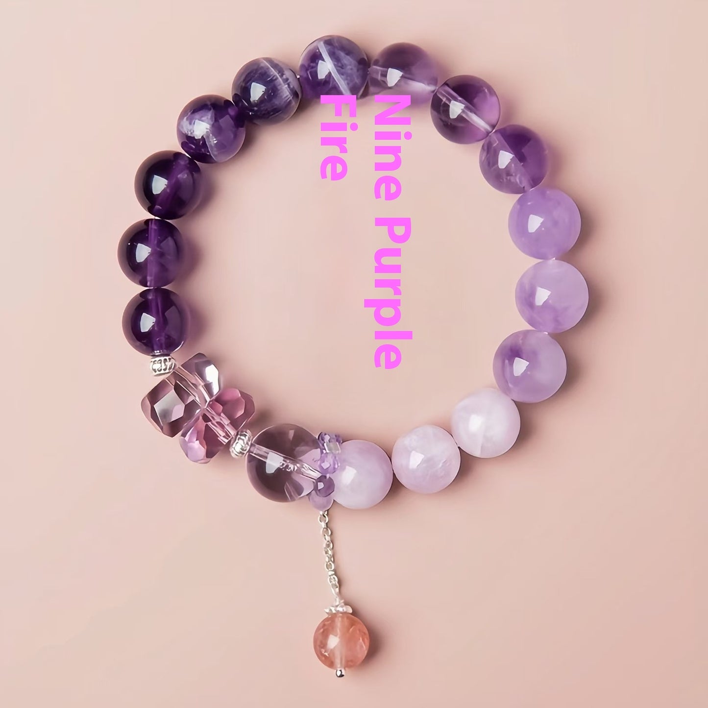 Amethyst Purple Fire Bracelet