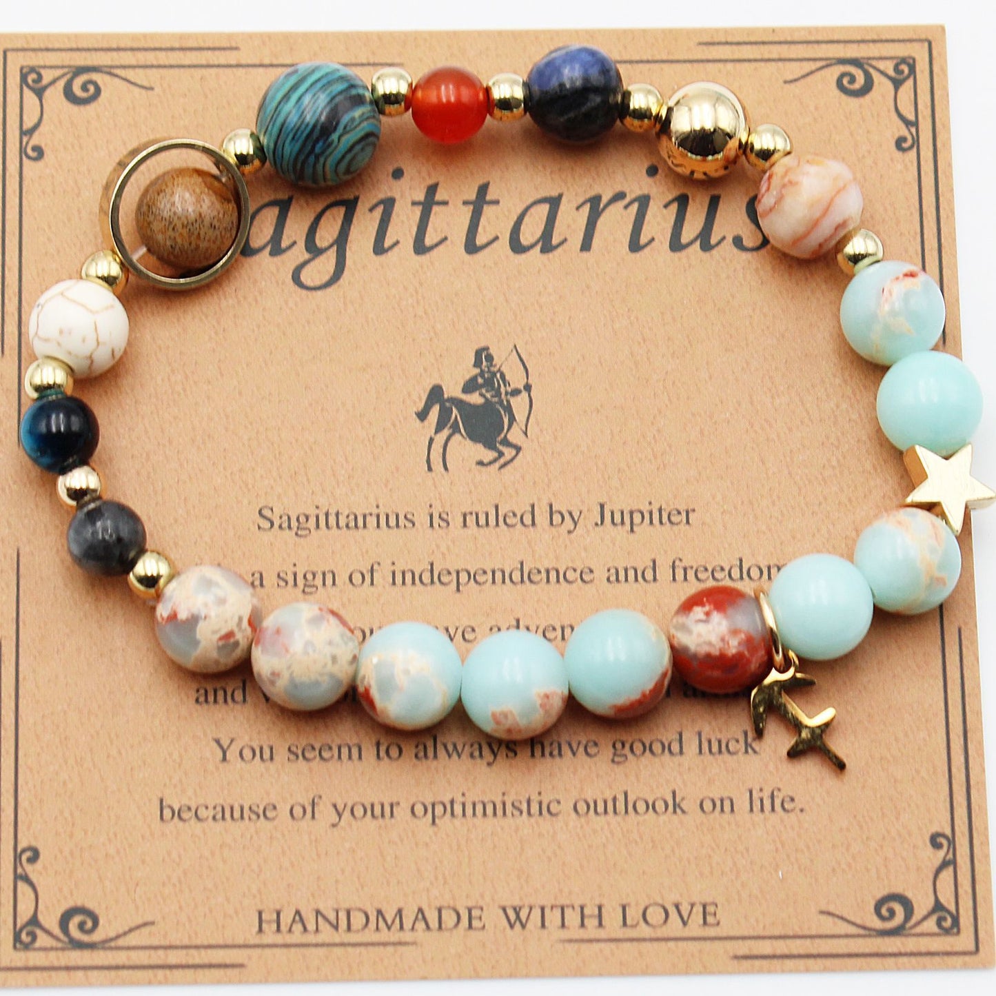 Twelve Constellations Natural Stone Bracelet