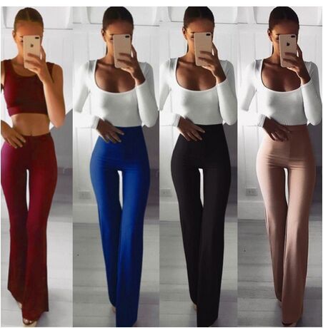 Slim big flared yoga pants wide-leg pants