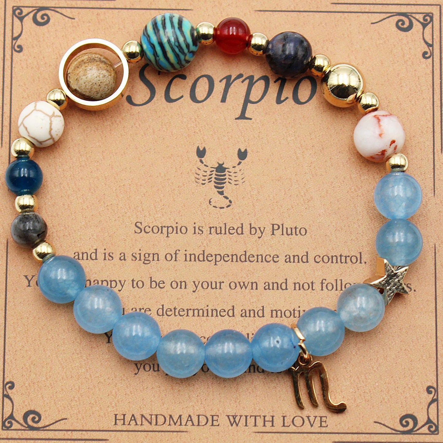 Twelve Constellations Natural Stone Bracelet