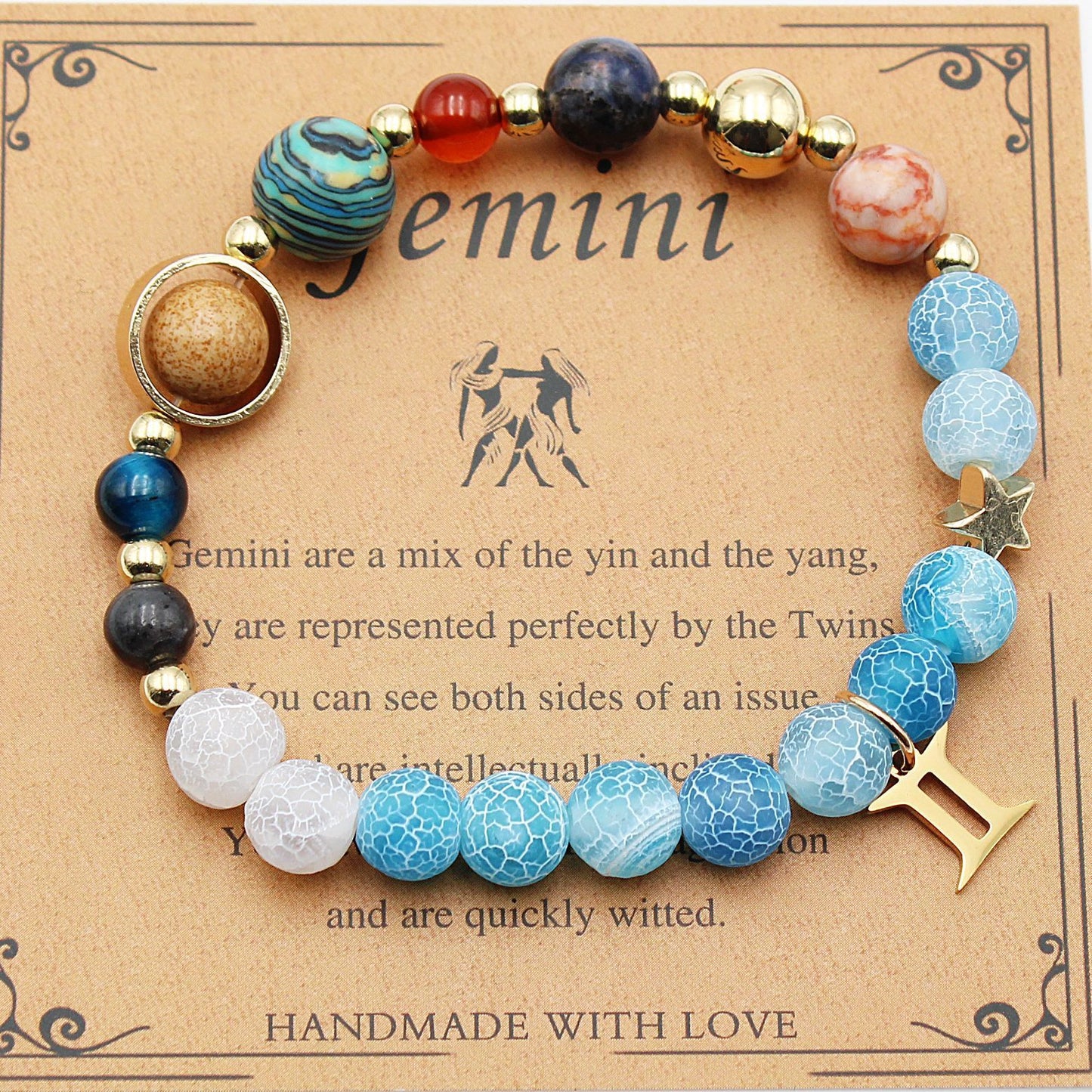 Twelve Constellations Natural Stone Bracelet