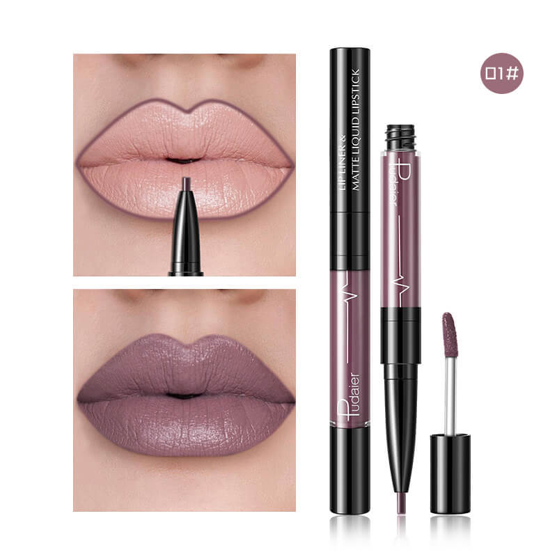 Matte 2 in 1  Lip Gloss Lip Liner